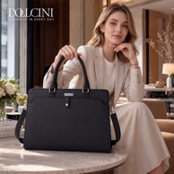 DOLLCINI Torba od umjetne kože za prijenosno računalo od 15,6", crna